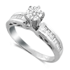 0.80 Ct. Twt. Diamond Engagement Ring in 18k White Gold
